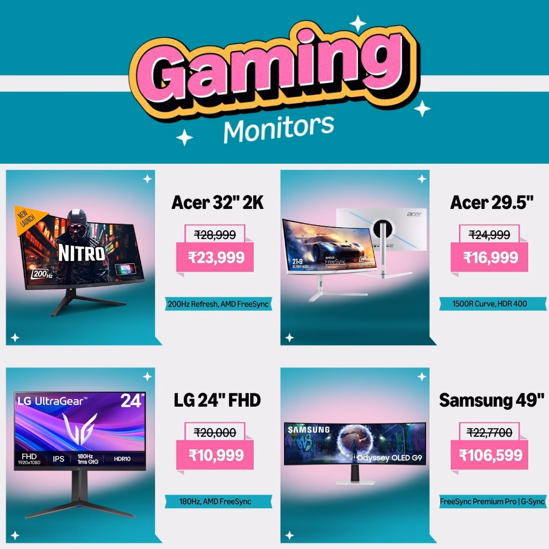 Deals On Gaming Monitors - Acer/LG/Samsung